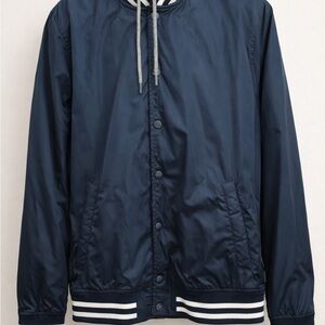 Hollister hooded varsity-style windbreaker jacket (size M) unisex